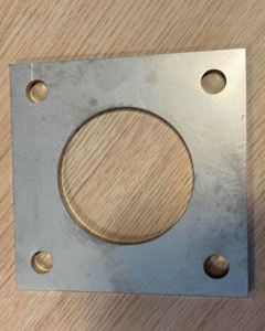 Flange f/suction pipe 120x120mm D70 5mm SST